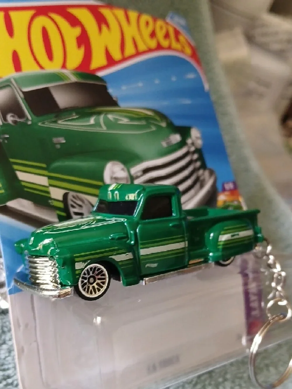 Key Chain La Troca Green Die-Cast Hot Wheels